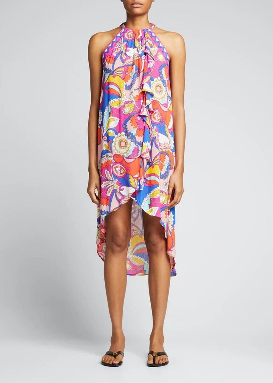 TRINA TURK NEW SEVILLA MIDI DRESS Swimwear Beach Cover-up Pink Size L $162